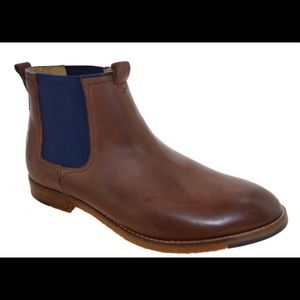 Hush Puppies Hamlin Men Dark Brown Leather Chelsea Boots